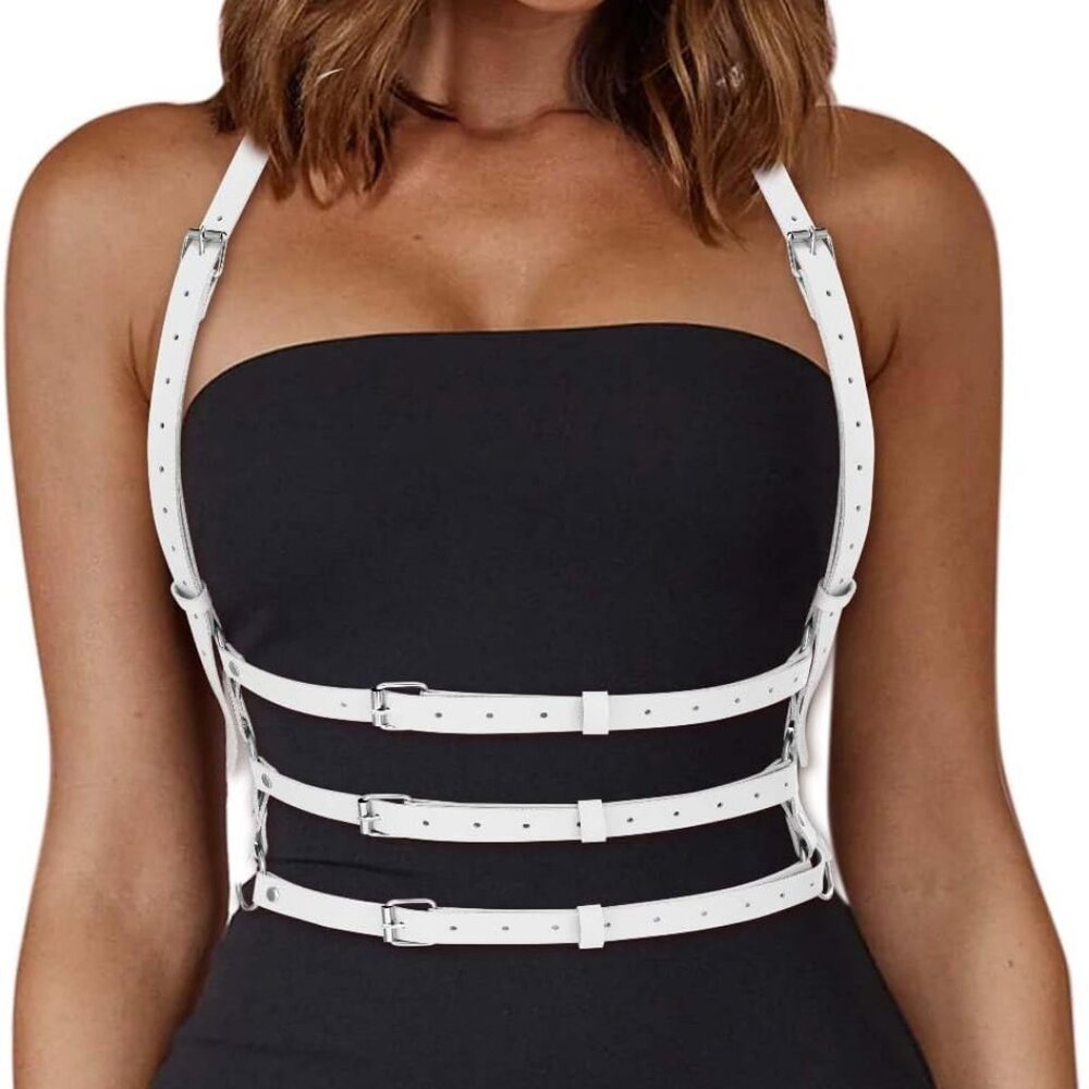 Plus Size Harness Punk Leather Harness Belts Women Fashion Rave Body Harness